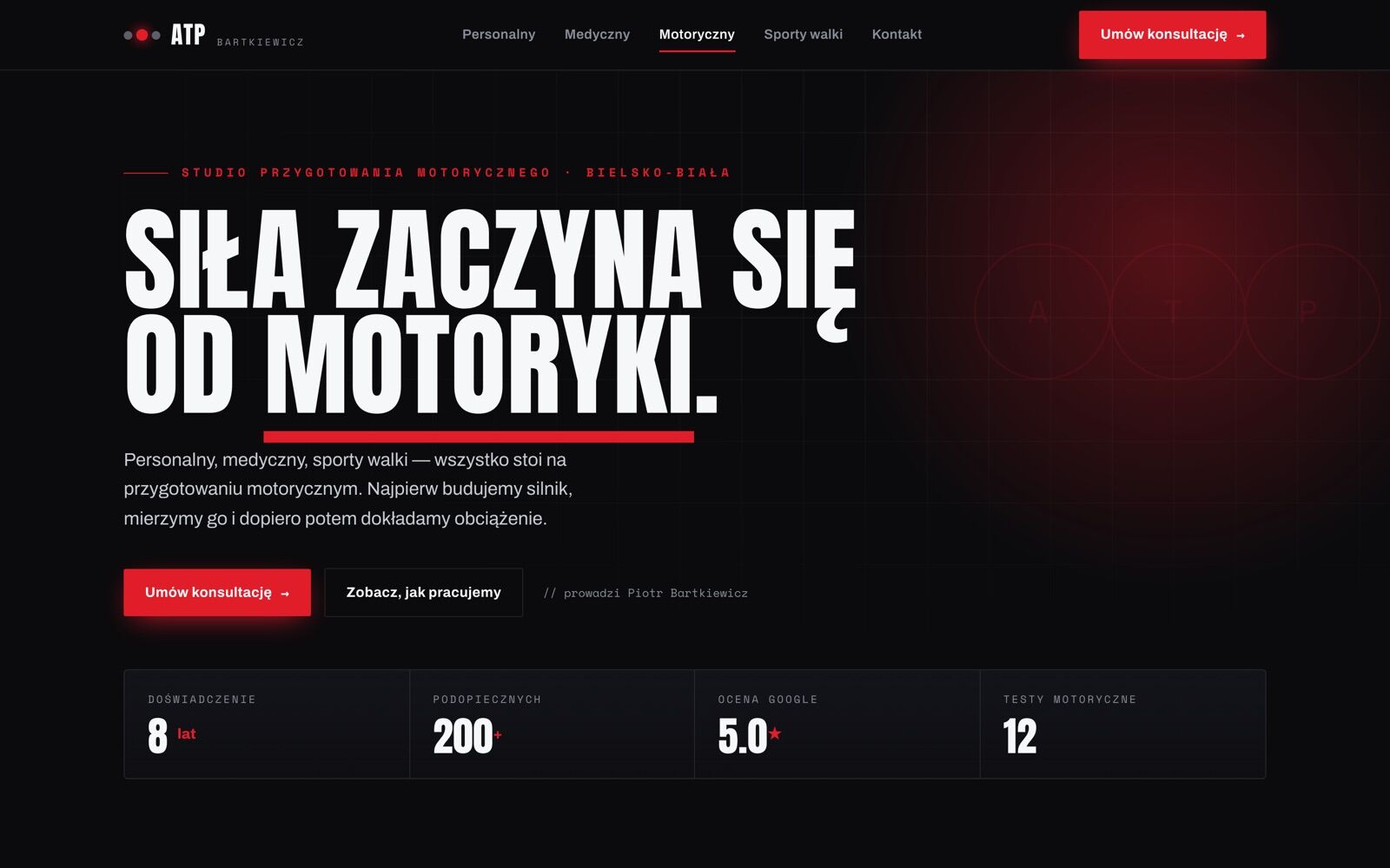 Realizacja: strona studia motoryki ATP Studio